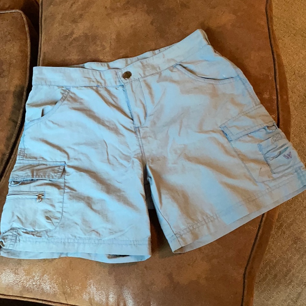 Blue white sierra cargo shorts
